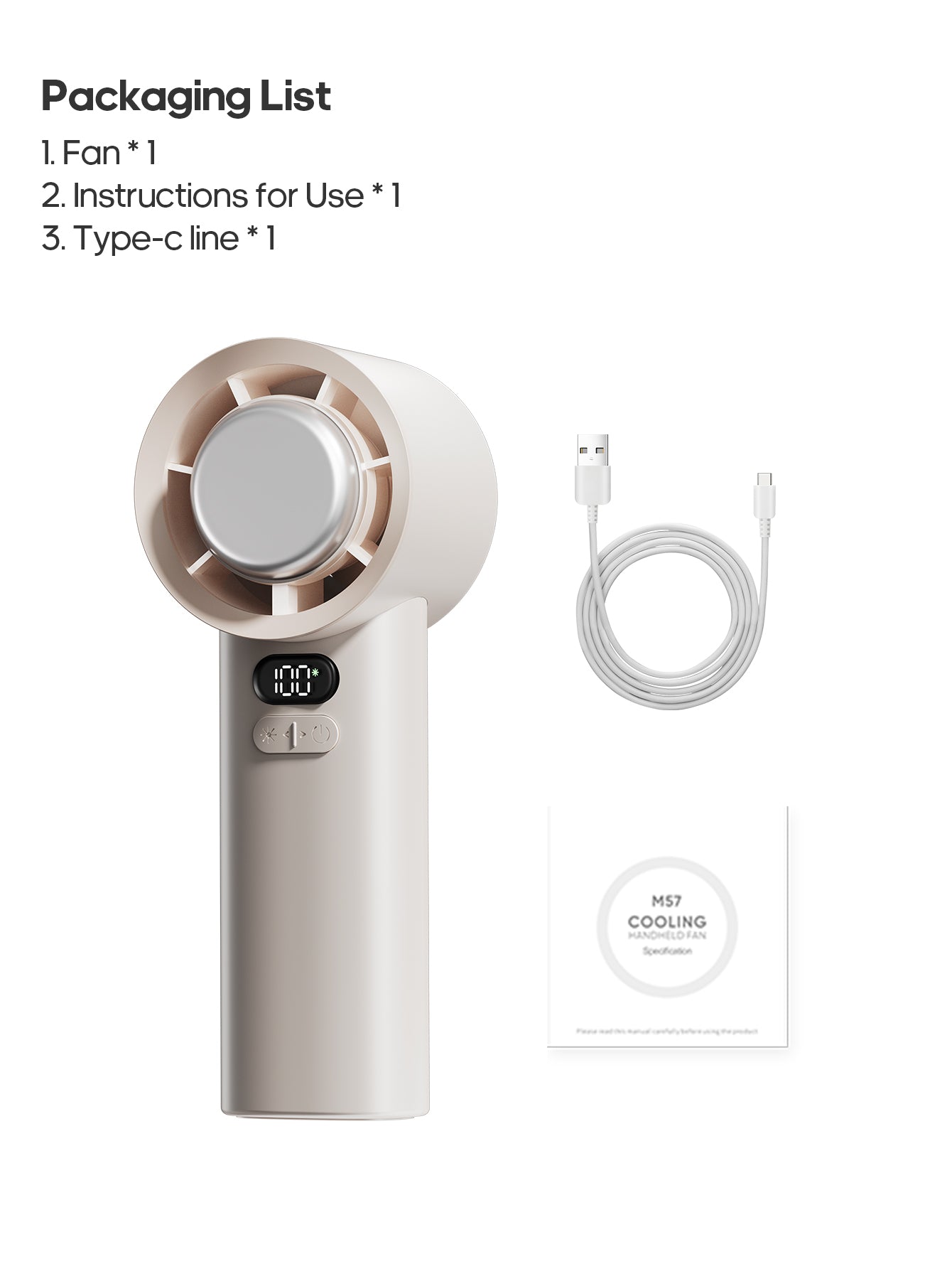 NEW !! - M57 Handheld Bladeless Fan